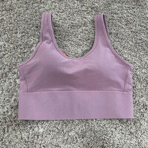 Under Armour Sports Bra Womens Small Purple Pink‎ Criss Cross Back Fitted